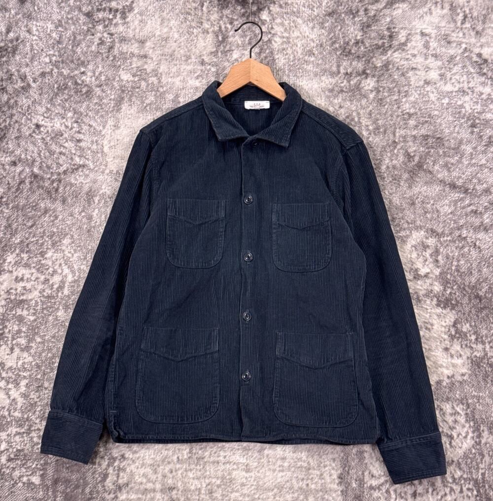 Save Khaki United SKU Wide Wale Corduroy Overshirt Jacket Medium Mens Blue
